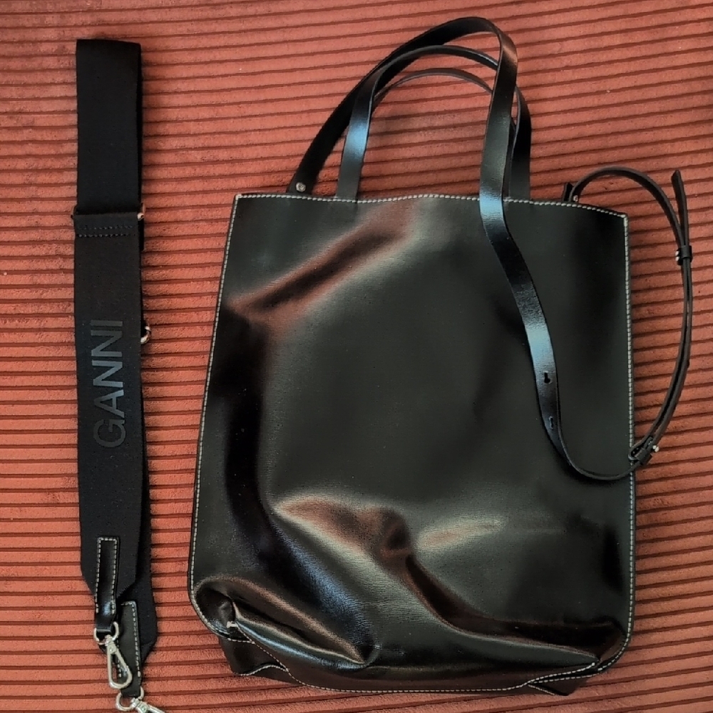 Ganni Black Leather Bag